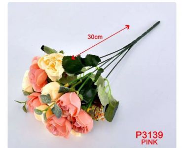 buket 3139 Peony daun eucalyptus foam tea