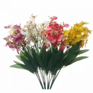 Buket bunga anggrek golden shower artificial 