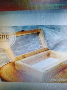 Kotak uang Seserahan kayu rustic 19x11x6cm kotak cincin mahar