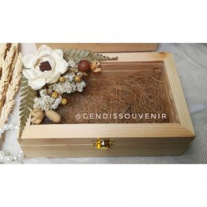 Kotak Uang Seserahan rustic hiasan edelweis 