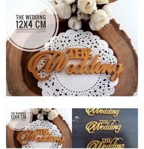 Ornamen resin the wedding 12x4cm bahan Mahar scrapbook 