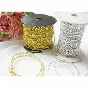 Mutiara renteng lada 3mm gold/silver 