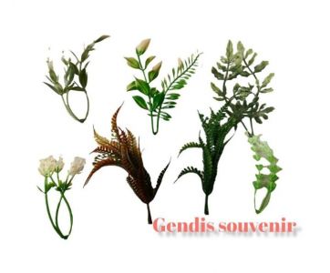 Rumpu daun / FILLER BUNGA artificial - FB04 (tangkai merah)