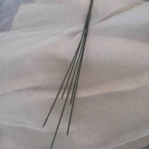 Tangkai kawat 5 cabang bunga plastik hijau 