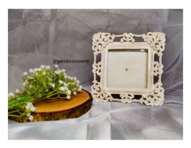 Frame foto ukir square antique bahan resin fiber