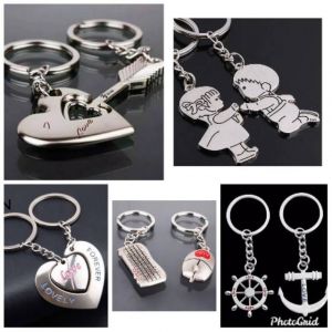 Gantungan kunci couple stainless steel