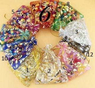 Organza bag 11x9cm kantung tile serut