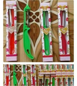  100pcs souvenir peeler/pisau pengupas buah/souvenir pisau buah kecil kemasan box mika