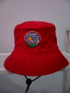 Ateeny Reversible bucket hat red black