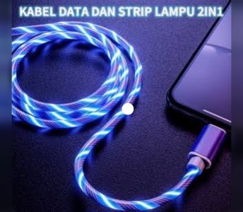 KABEL DATA I PHONE LAMPU WARNA WARNI