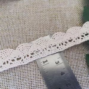 PerYard (90cm) renda rajut blaco Natural - RB2 Bulat (1,8cm)