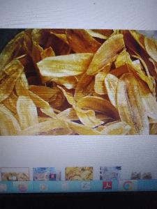 Keripik pisang gurih asin panjang 