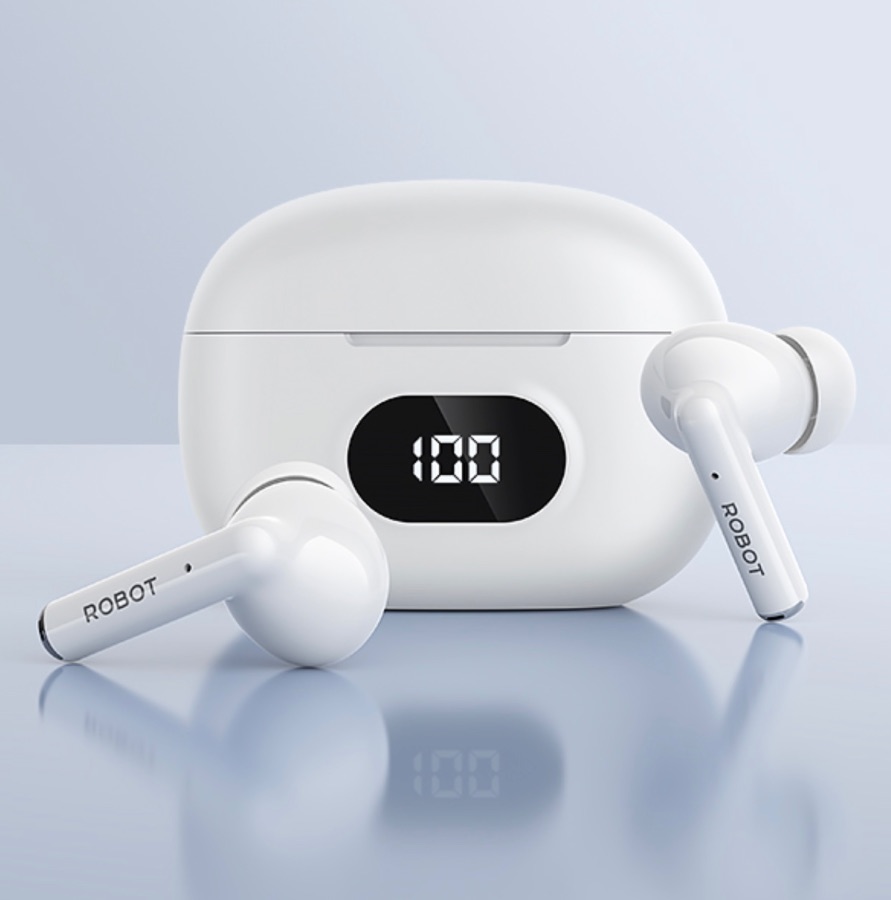 HEADSET BLUETHOOT ROBOT AIRBUDS T70 PUTIH