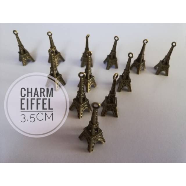 (perbiji) Charm eiffel 3,5cm warna tembaga hiasan accesories bahan craft kerajinan