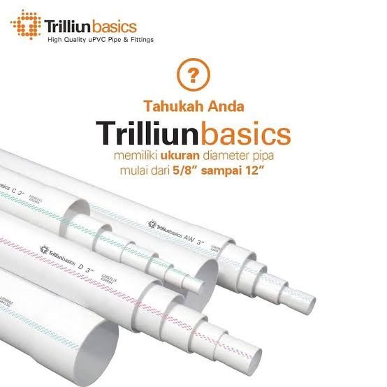 TRILLIUN- Pipa C 5/8 Inch Putih