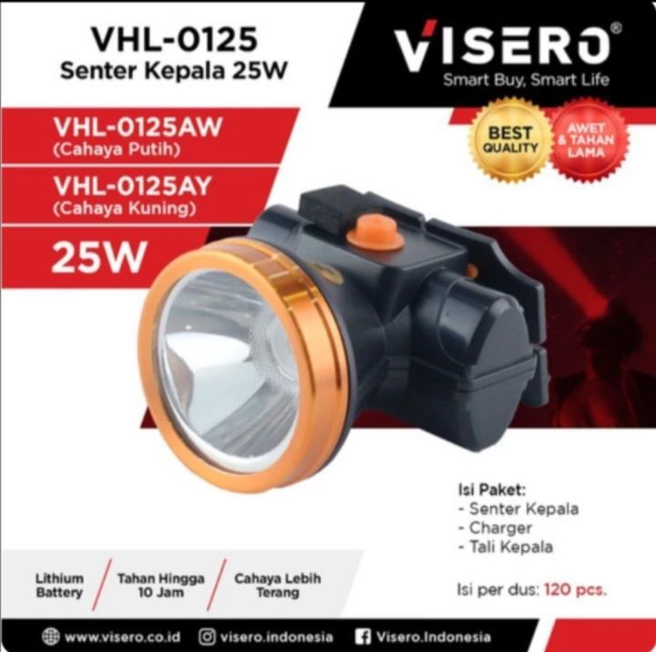 Senter Kepala Visero 25 Watt VHL-0125AW