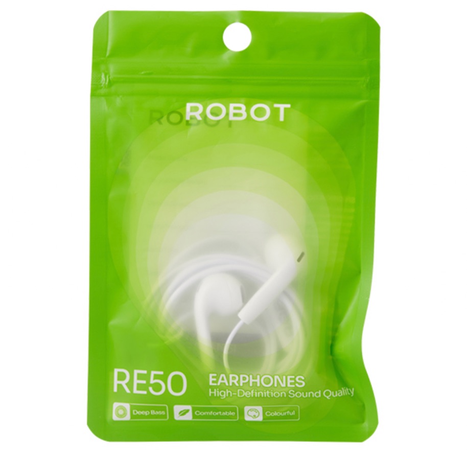HEADSET ROBOT RE50 PUTIH