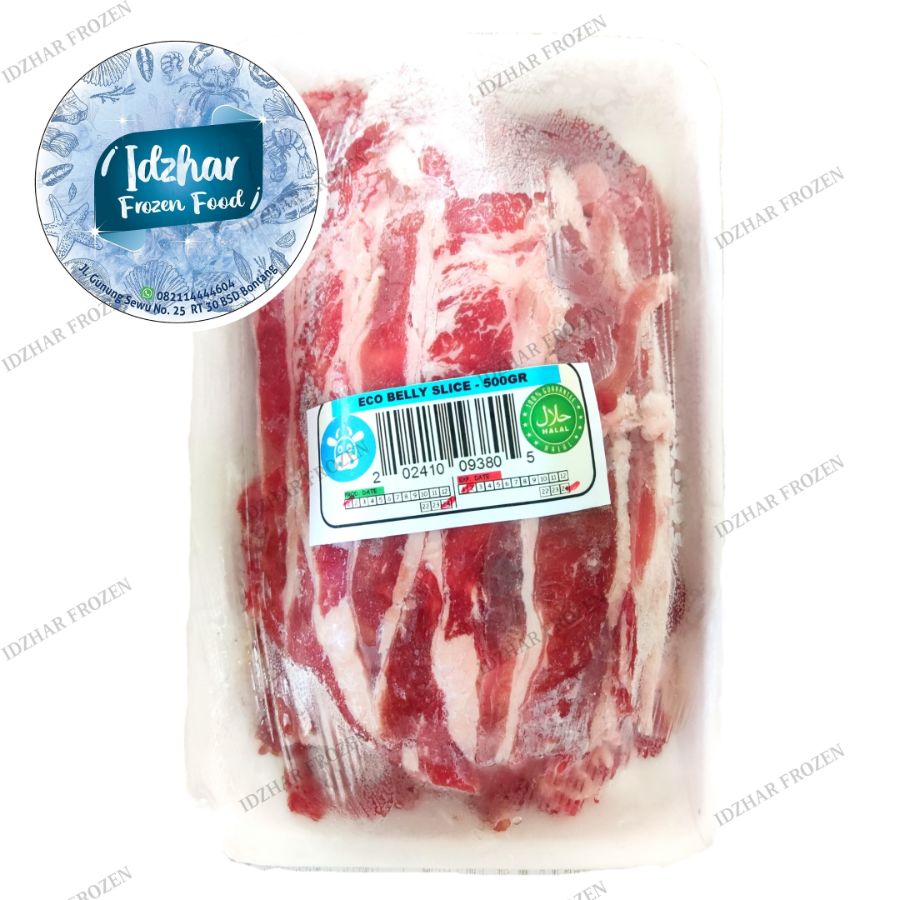 Beef Eco Belly Slice 500g 