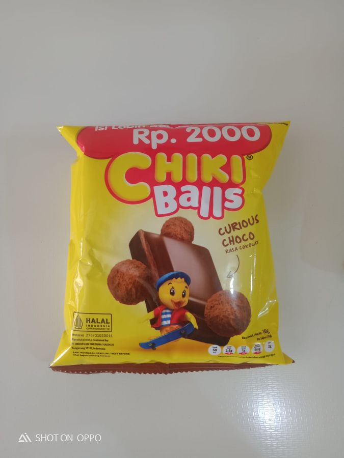 Chiki ball coklat 16 gr