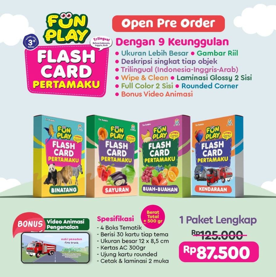 Paket Fun Play Flash Card Pertamaku