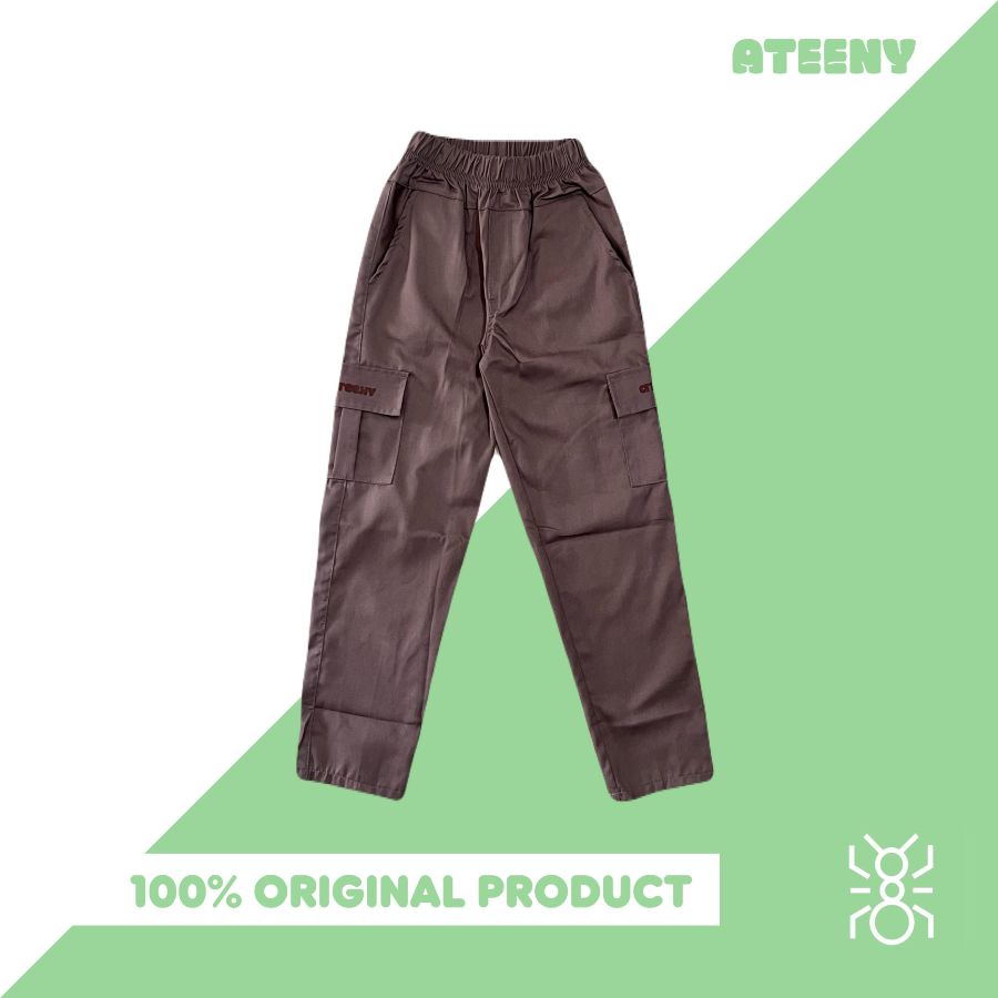 Celanan Panjang Anak Ateeny RangRang Cargo Pants - Grey - 14