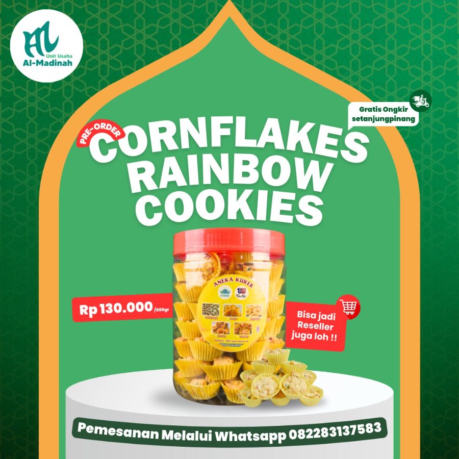 Cornflakes Rainbow Cookies
