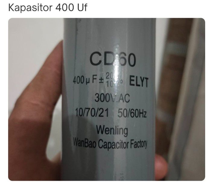 Kapasitor Starting 400uF abu abu