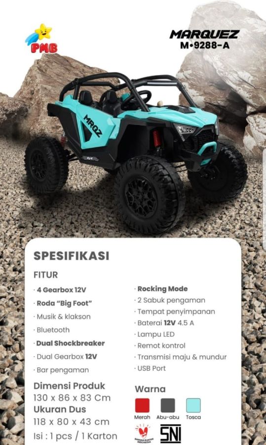 M 9288A Tosca Jeep Marquez 4 wd Ban Plastik