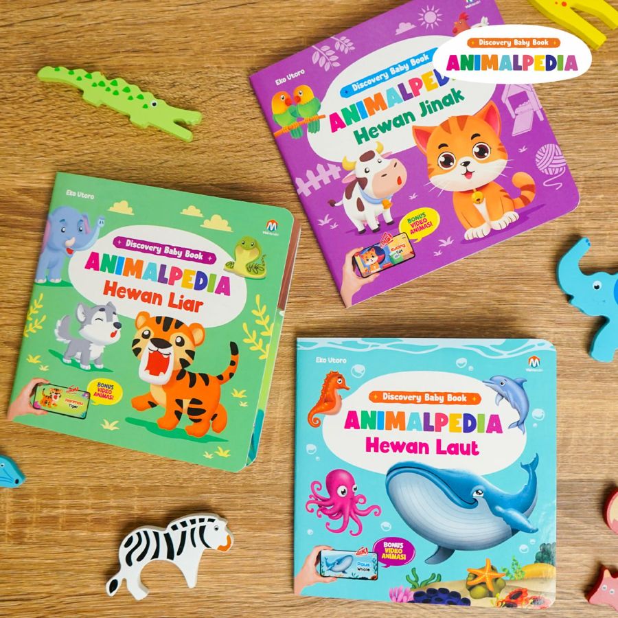 Discovery Baby Book Animalpedia - Boardbook 3 pcs