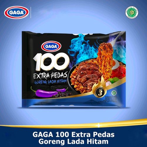 Gaga 100 extra pedas goreng lada hitam 85gr
