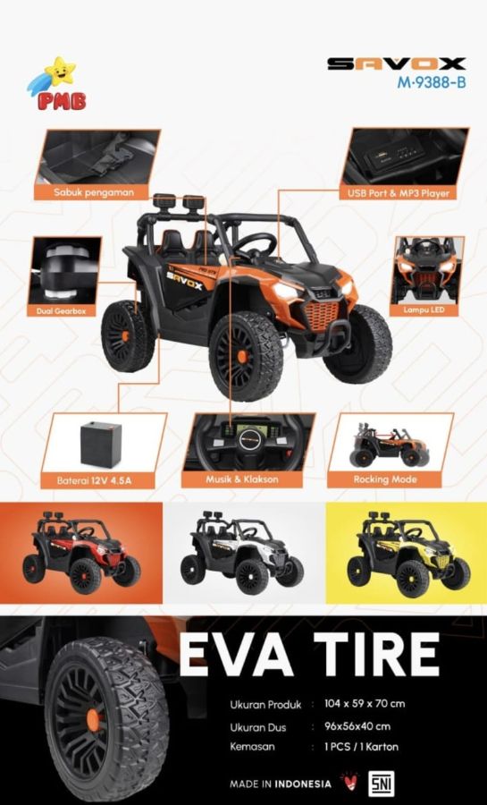 M 9388B Eva Jeep Mighty Ban Karet Double Dinamo No Garansi 