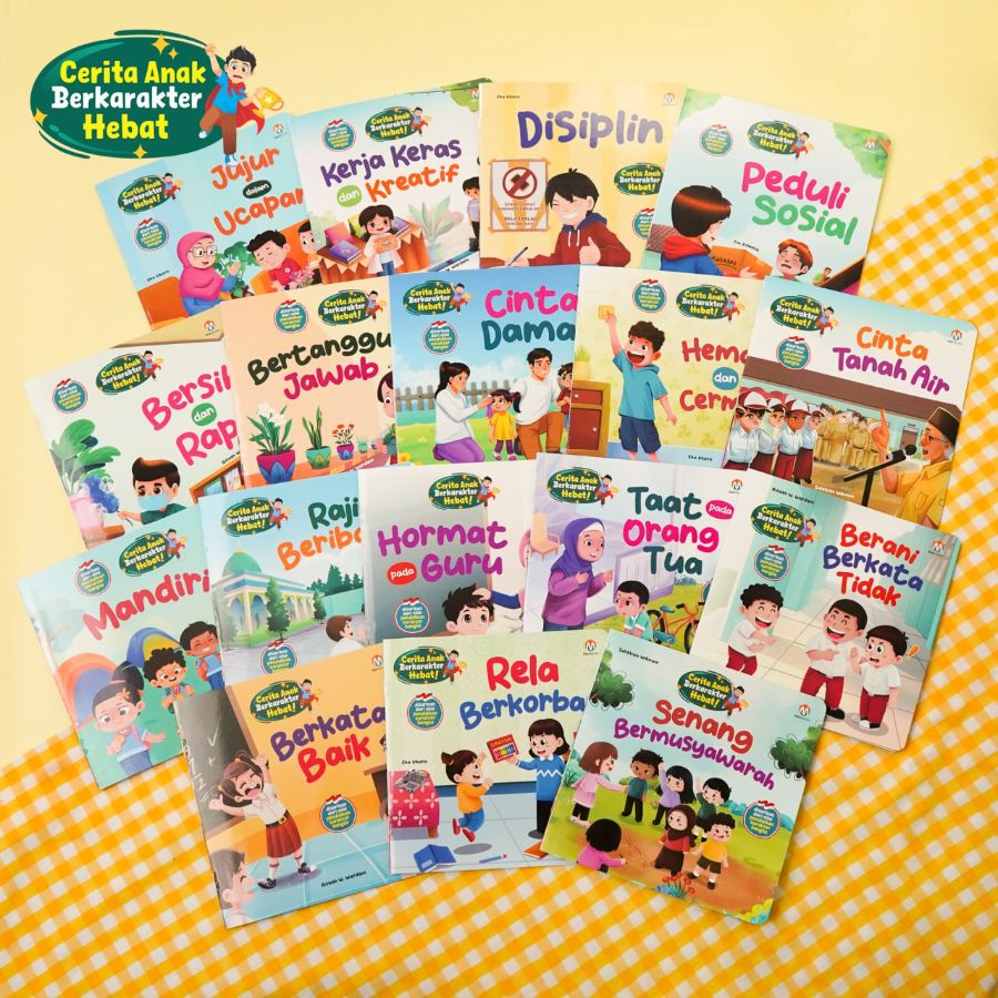 Cerita Anak Berkarakter Hebat Paket 17 pcs