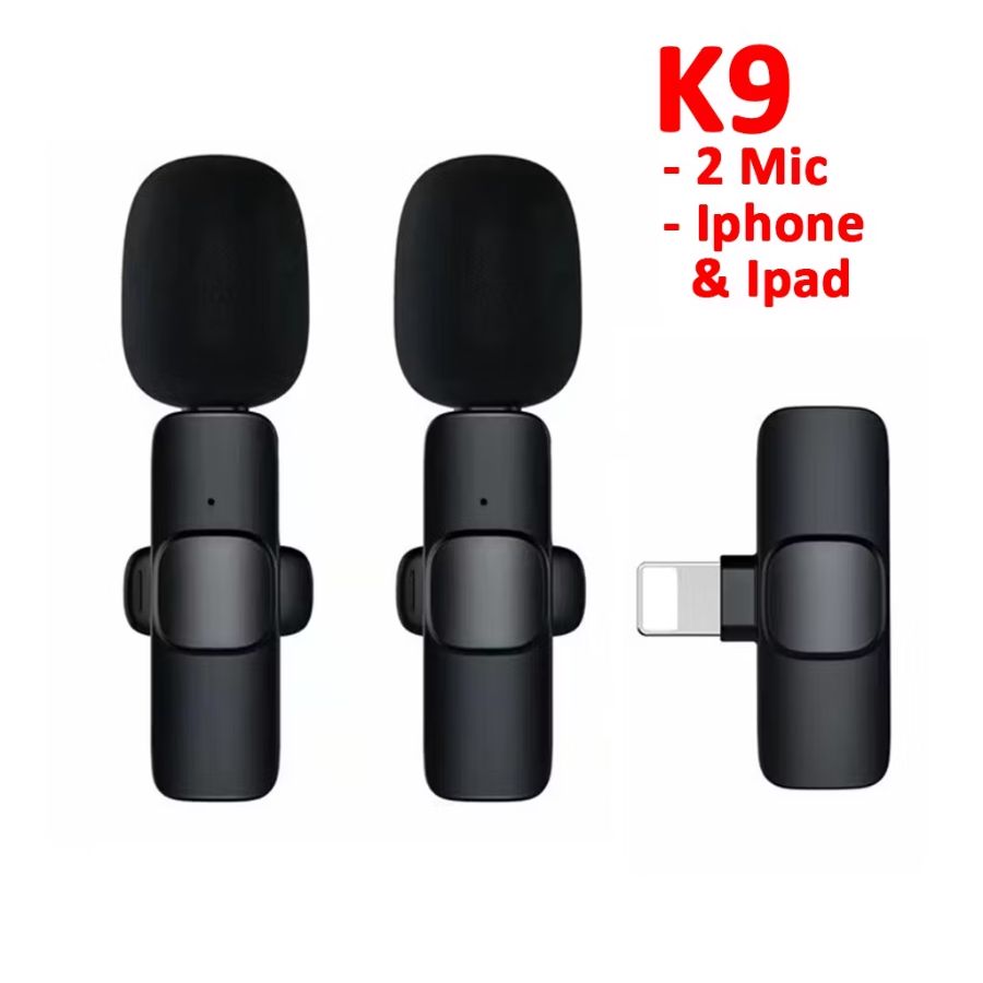 Microphone Wireless Clip On 2 Mic
