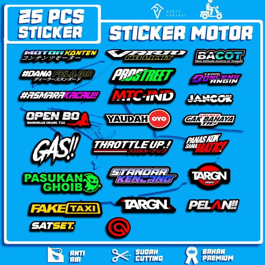 STIKER MOTOR 3.000