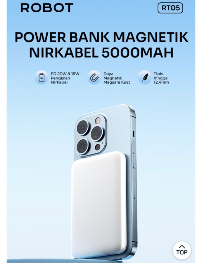 POWERBANK ROBOT RT05 MAGNETIC WIRELESS