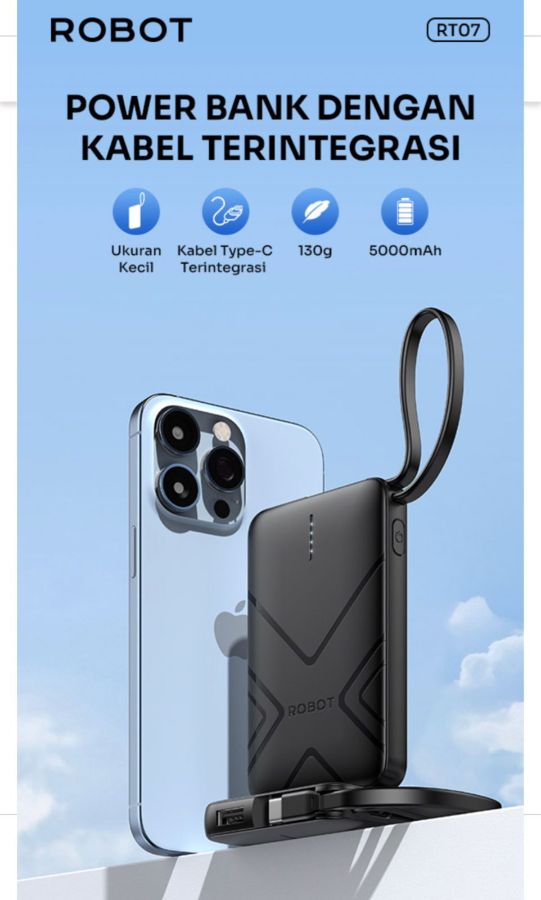 POWERBANK ROBOT RT07 5000MAH