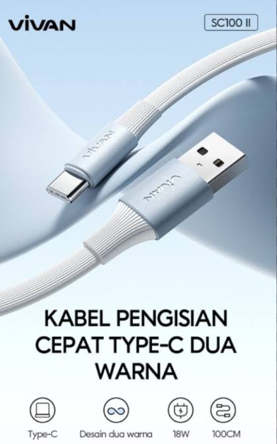 KABEL DATA TYPE-C VIVAN SC100 II