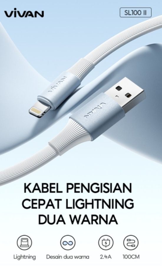 KABEL DATA LIGHTNING VIVAN SL100 II