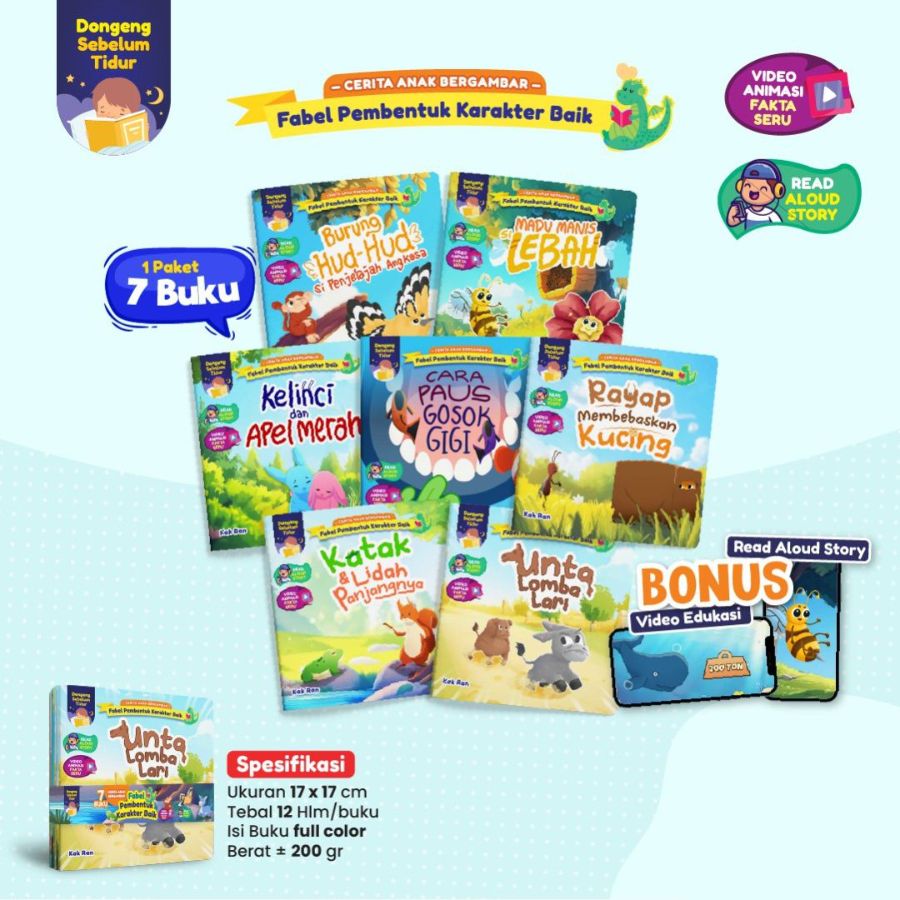 Fabel Pembentuk Karakter Baik 7 Buku