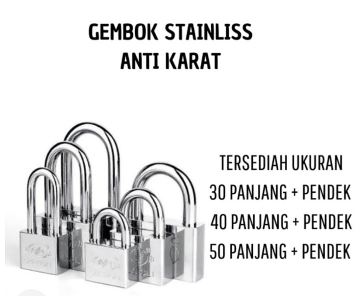 GEMBOK STAINLESS UKURAN PANJANG