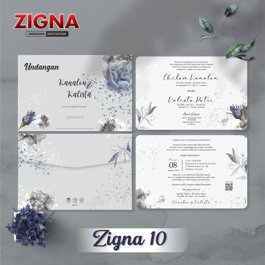 Undangan Amplop Zigna 10 - 11 - 12 minimal 100 lembar