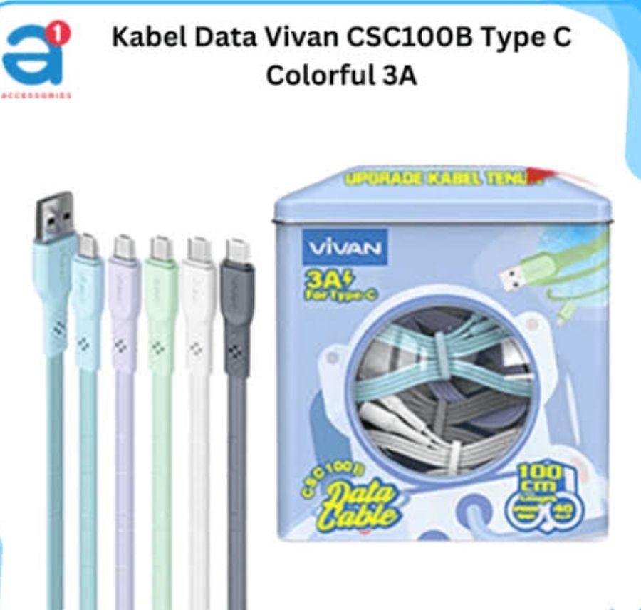 KABEL DATA TYPE-C VIVAN KABEL TENUN CSC100B