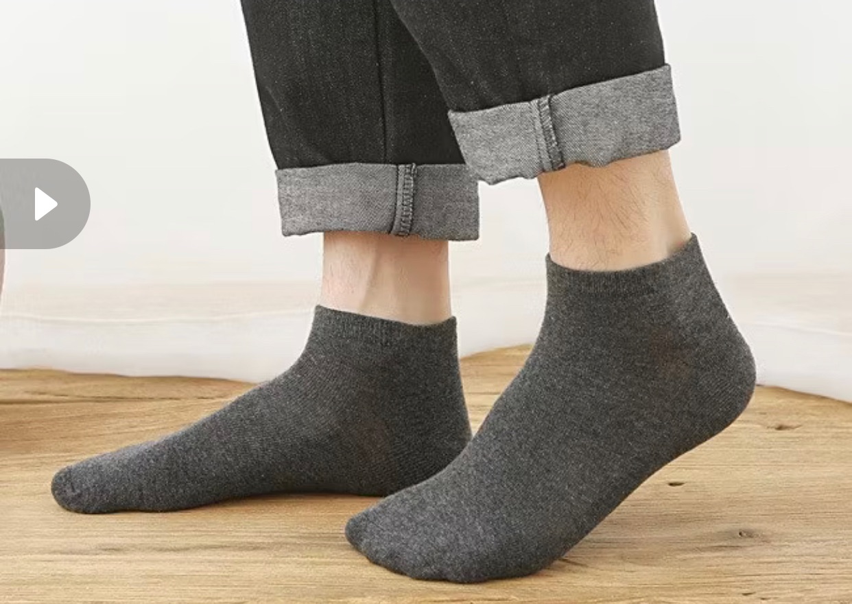 KAOS KAKI PENDEK POLOS ABU ABU K2