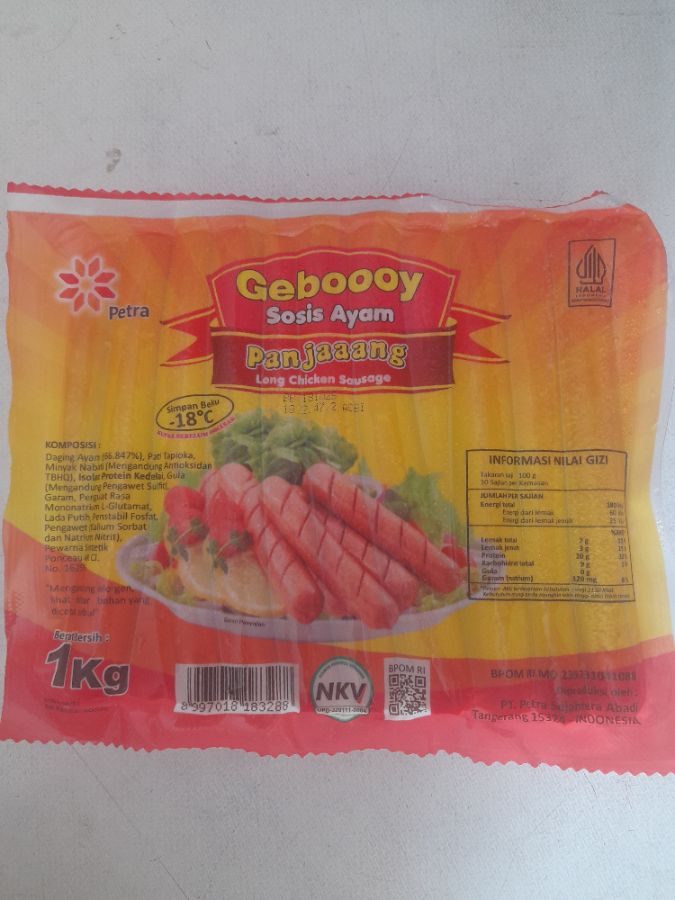 Gebooy Sosis Ayam 1kg (Panjang)