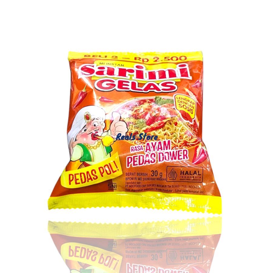 Sarimi gelas rasa ayam pedas dower 30gr