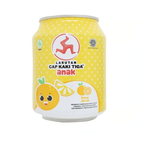 Larutan Cap Kaki Tiga Anak Rasa Jeruk 