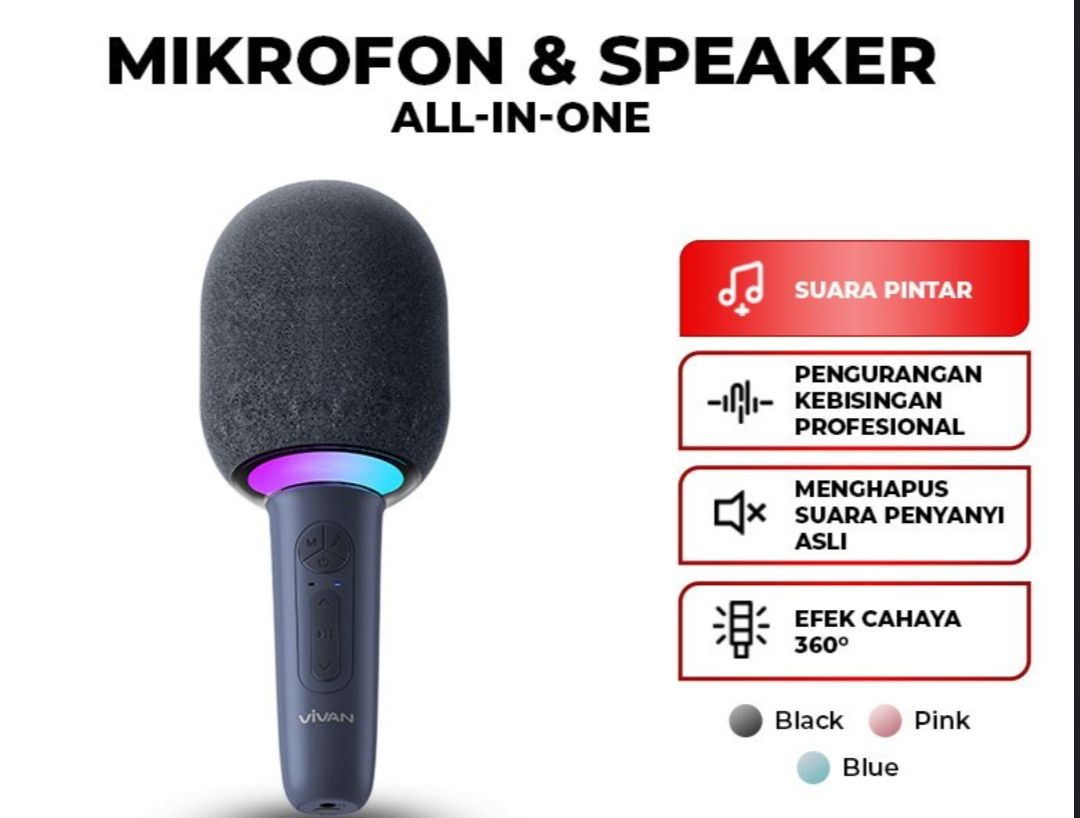 MIKROFON & SPEAKER BLUETOOTH ALL-IN- ONE VIVAN VS9