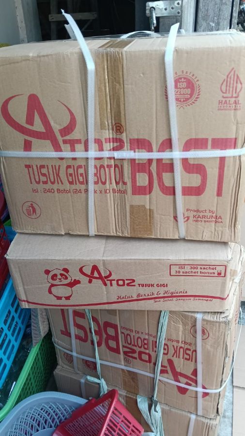 tusuk gigi ATOZ sachet 6,5cm 200pc (1dus/300sachet)