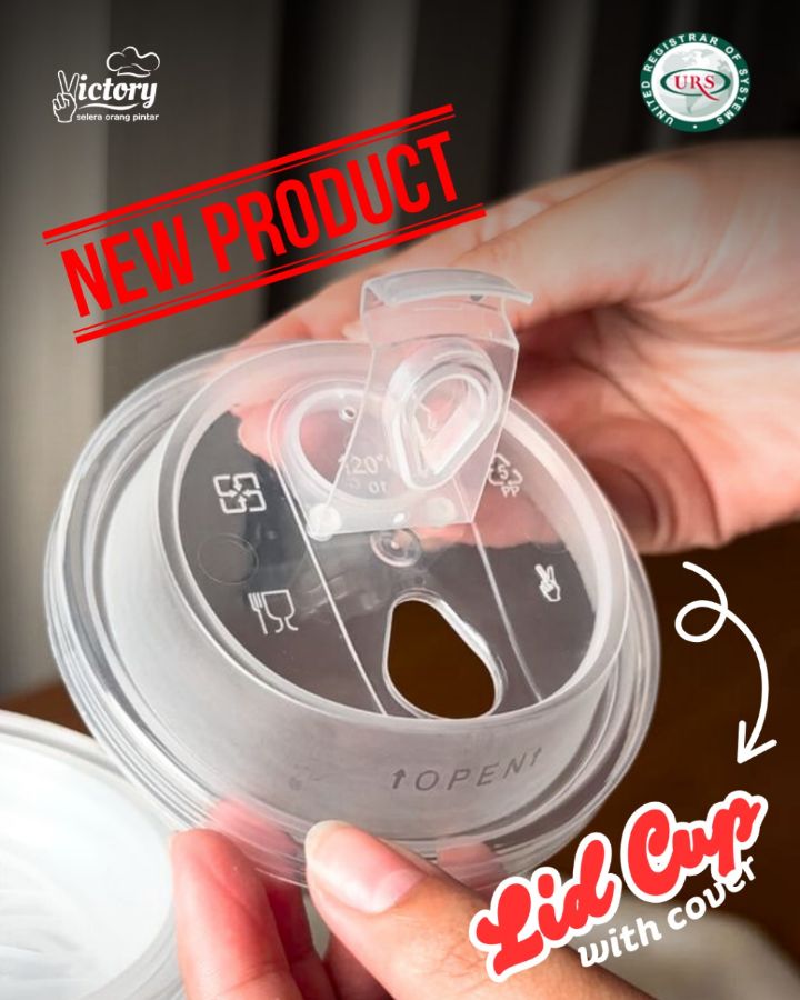 tutup injection Lid cup injection with cover premium (20pack/25pc)