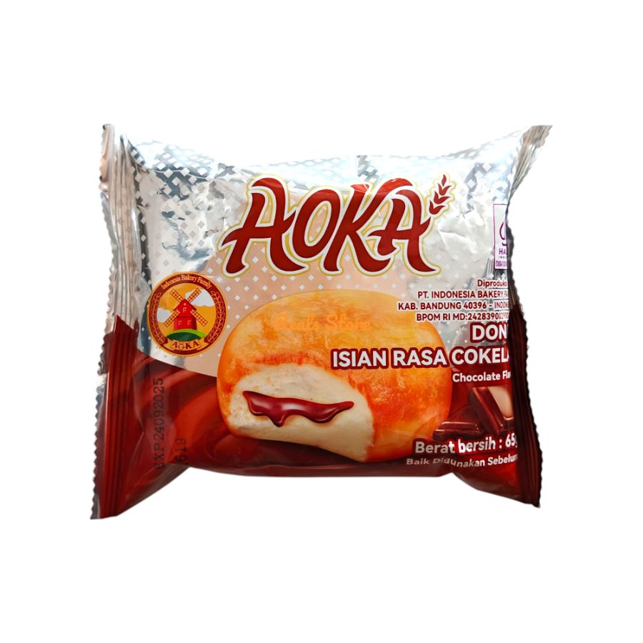 Aoka Donat Isian Rasa Cokelat 65gr